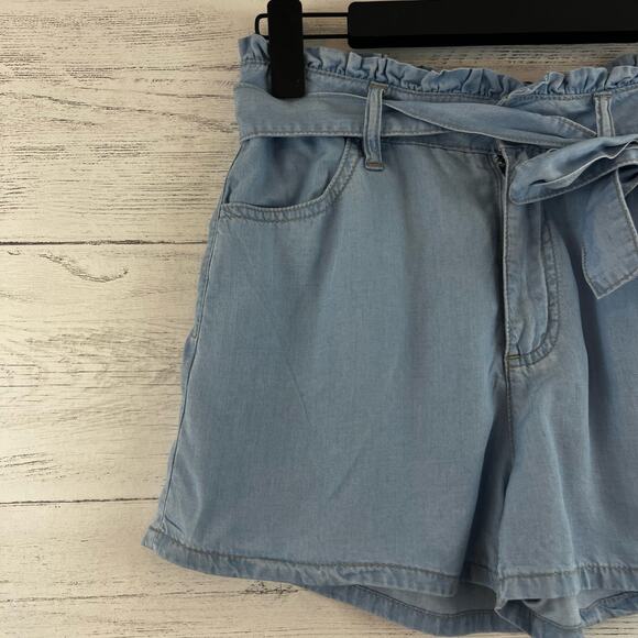 Kancan Light Blue Paperbag High Rise Shorts Size S - Picture 3 of 8